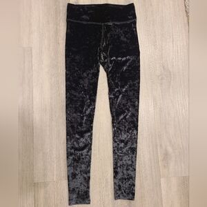 XS Victoria's Secret black velvet leggings PINK brand XSmall